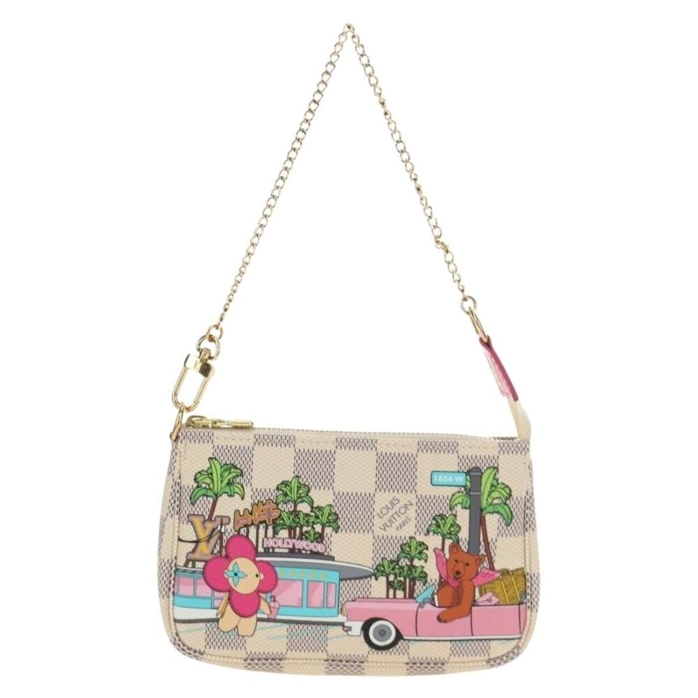 Louis Vuitton Damier Azur Vivienne Mini Pochette Accessory Pouch White